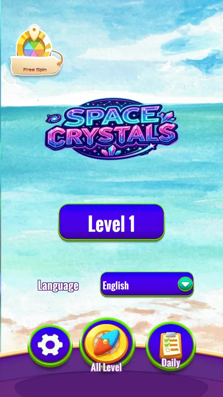 Space Crystals: Cosmic Puzzle title screen